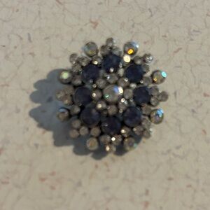 Elegant Silver and Blue snap charm